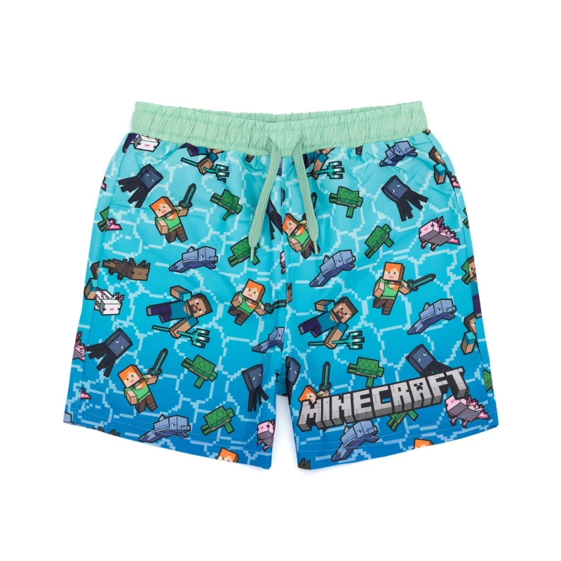 Image of Minecraft Swim Shorts Blue