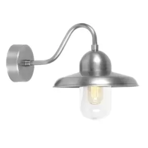 Image of Somerton 1 Light Outdoor Fisherman Dome Wall Light Antique Nickel IP44, E27