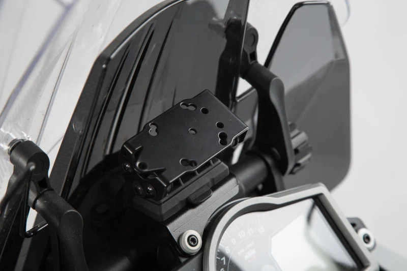 Image of SW-Motech GPS mount for cockpit - Black. KTM 1290 Super Adventure (14-).