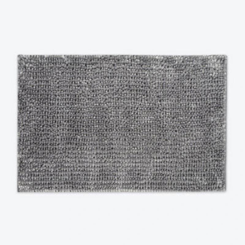 Image of Allure Bath Fashions Velvet Chenille Bobble Bath Mat Non-Slip - Dove Grey