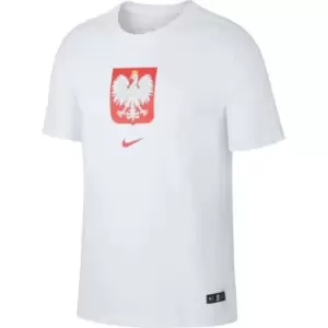Image of Nike Poland Crest T Shirt 2020 Mens - White
