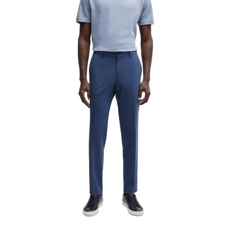Image of Boss Mens Straight Leg Trousers Navy male 30
