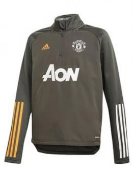 Image of Adidas Youth Manchester United 20/21 Warm Up Top - Green