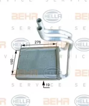 Image of x1 Behr Heat Exchanger 8FH351315-241 Genuine replacement part for Car Made in KR