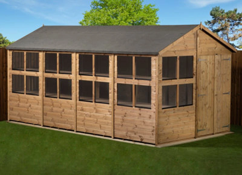 Image of Empire Sheds Empire Apex Potting Shed 8X16 Double Door
