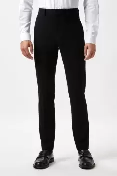 Image of Skinny Fit Black Tuxedo Suit Trousers
