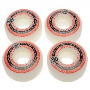 Image of Zukie Replacement Skateboard Wheels - White/Red 52mm