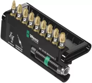 Image of Wera Driver Bit Set 10 Pieces, Hexagon, Pozidriv