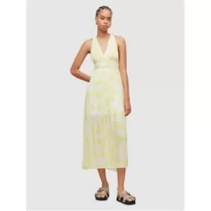 Image of AllSaints AllSaints Avery Marma Dress Womens - Yellow
