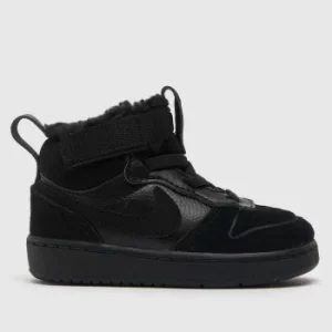 Image of Nike Black Court Borough Mid 2 Toddler Trainers