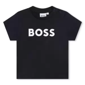 Image of Boss Large Logo T-Shirt Mens - Blue