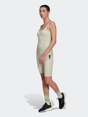 Image of adidas Studio Lounge Rib Jumpsuit, Green, Size S, Women