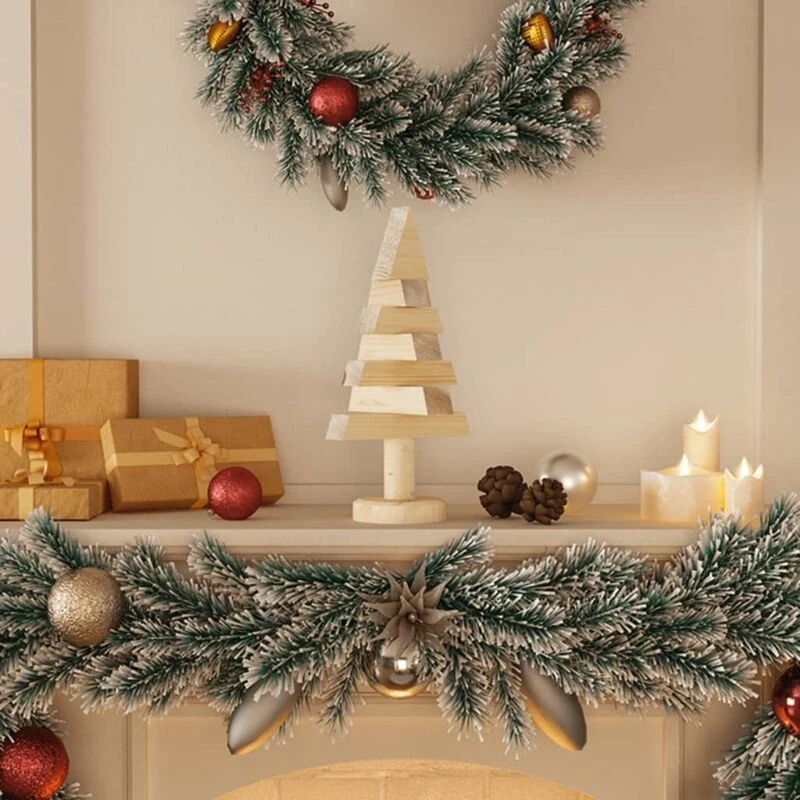 Image of VIDAXL Vidaxl - Wooden Christmas Trees for Decoration 2 pcs 30cm Solid Wood Pine 357992