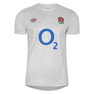 Image of Umbro England Rugby Warm Up Shirt 2023 2024 Adults - Grey