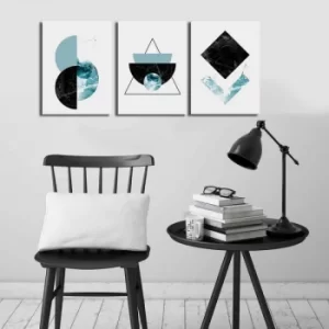 Image of 3P3040CIZC-01 Multicolor Decorative Canvas Painting (3 Pieces)