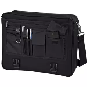 Image of Quadra Portfolio Briefcase Bag - 12 Litres (Pack of 2) (One Size) (Black) - Black