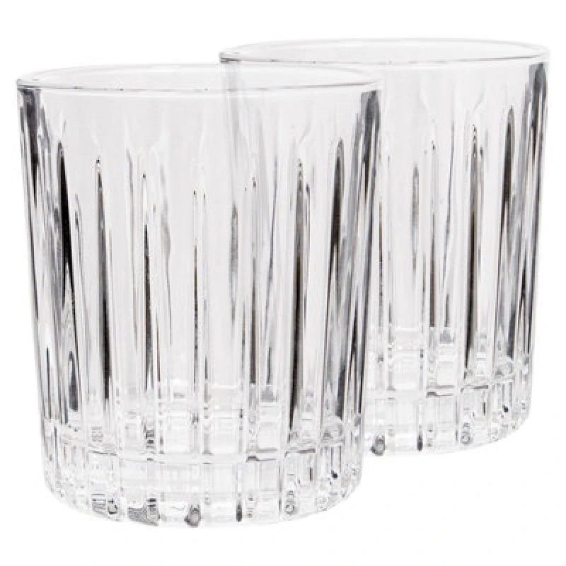 Image of Rink Drink Fluted Whisky Glasses - 310ml - Pack of 2 Clear