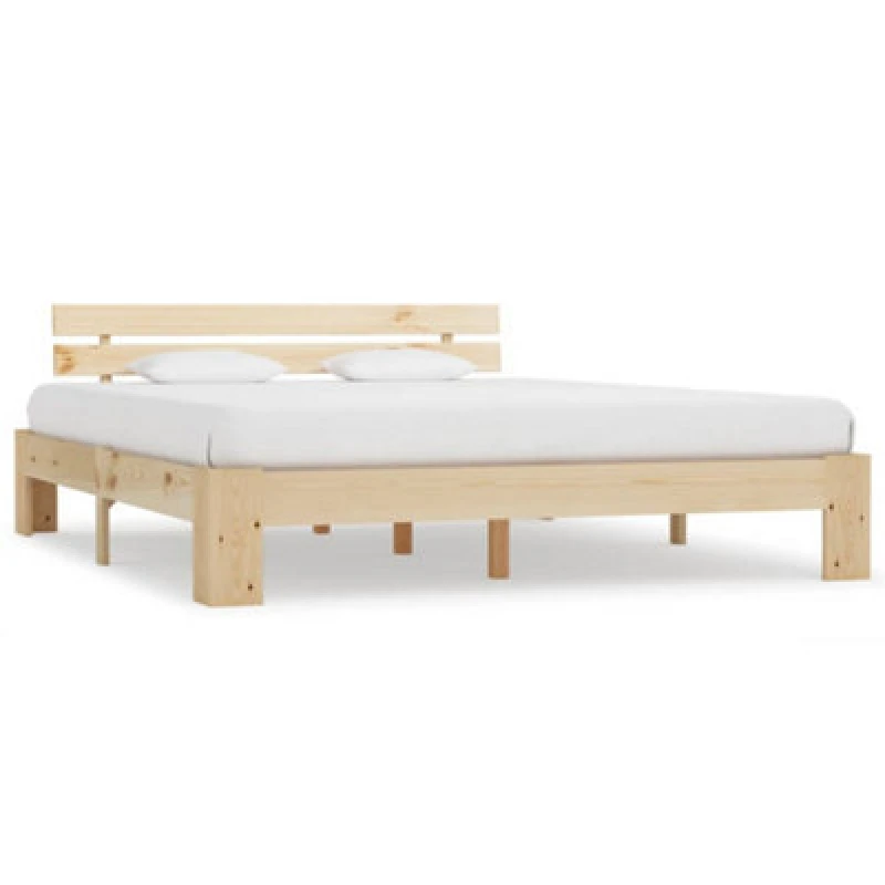 Image of Vidaxl Bed Frame Without Mattress 180X200Cm Solid Wood Pine