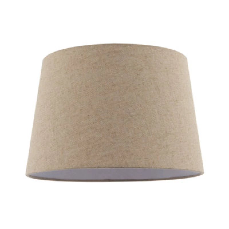 Image of Happy Homewares Natural Oatmeal Textured Linen Fabric Lamp Shade With Cotton Lining