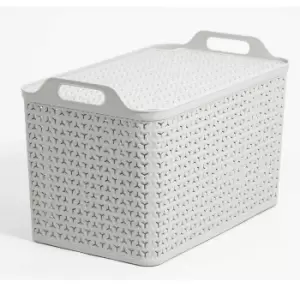 Image of Strata Urban Store Basket 35 Litres with Lid, Grey