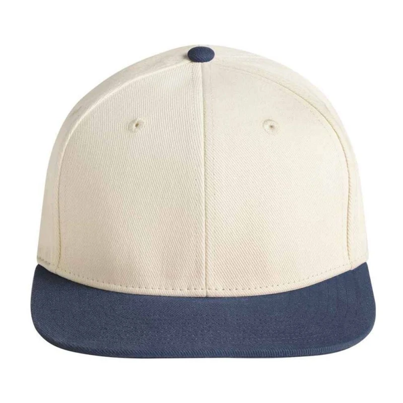 Image of Beechfield Mens Contrast Flat Peak Baseball Cap in Natural Natural Male One Size
