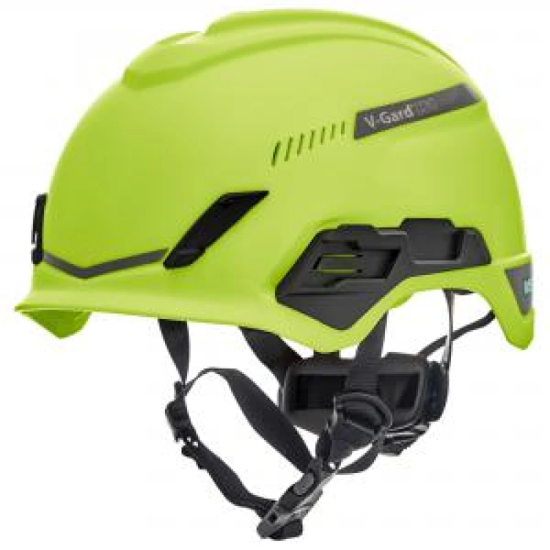 Image of MSA V - Gard H1 Tri - Vented Helmet Lime Green