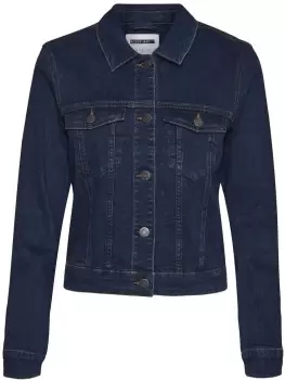 Image of Noisy May Debra Denim Jacket Jeans Jacket dark blue