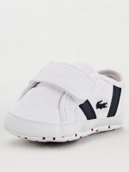 Image of Lacoste Infant Sideline Crib 120 Trainers - White, Size 2