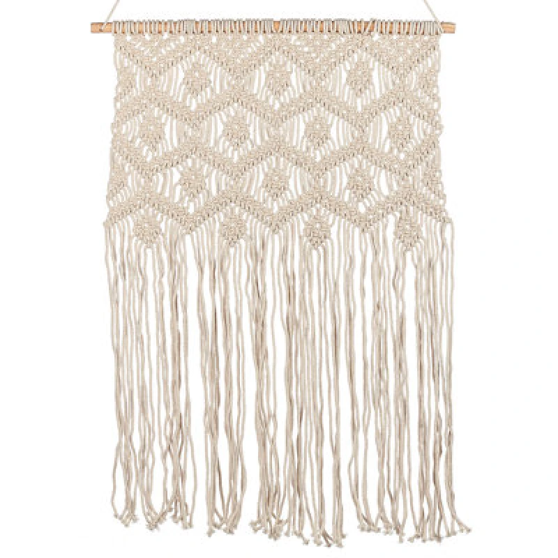 Image of Beliani Fabric Wall Hanging Kaleri Cotton 102cm Beige