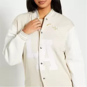 Image of I Saw It First La Varisty Bomber Jacket - Brown