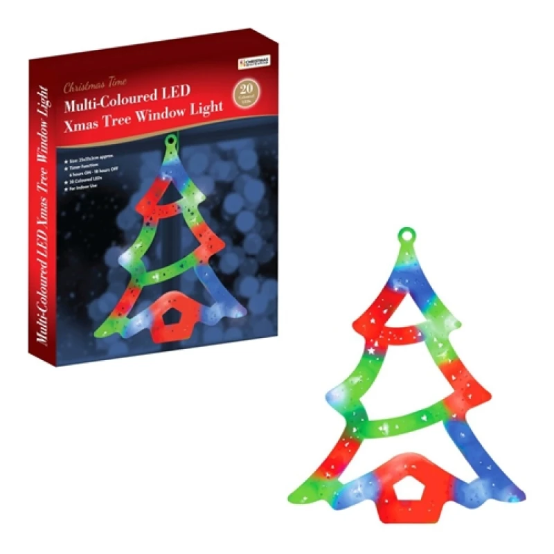 Image of Christmas Workshop 30cm 20 LED Colour Window Light - Xmas Tree