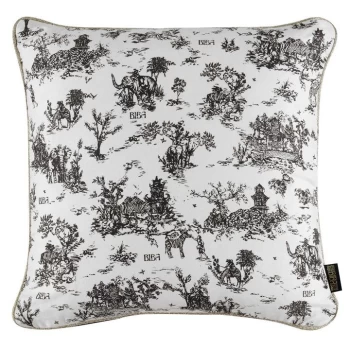 Image of Biba Toile Monochrome Cushion - Toile Mono