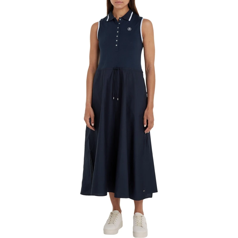 Image of Tommy Hilfiger Womens Polo Dress Desert Sky female 8 (XS)