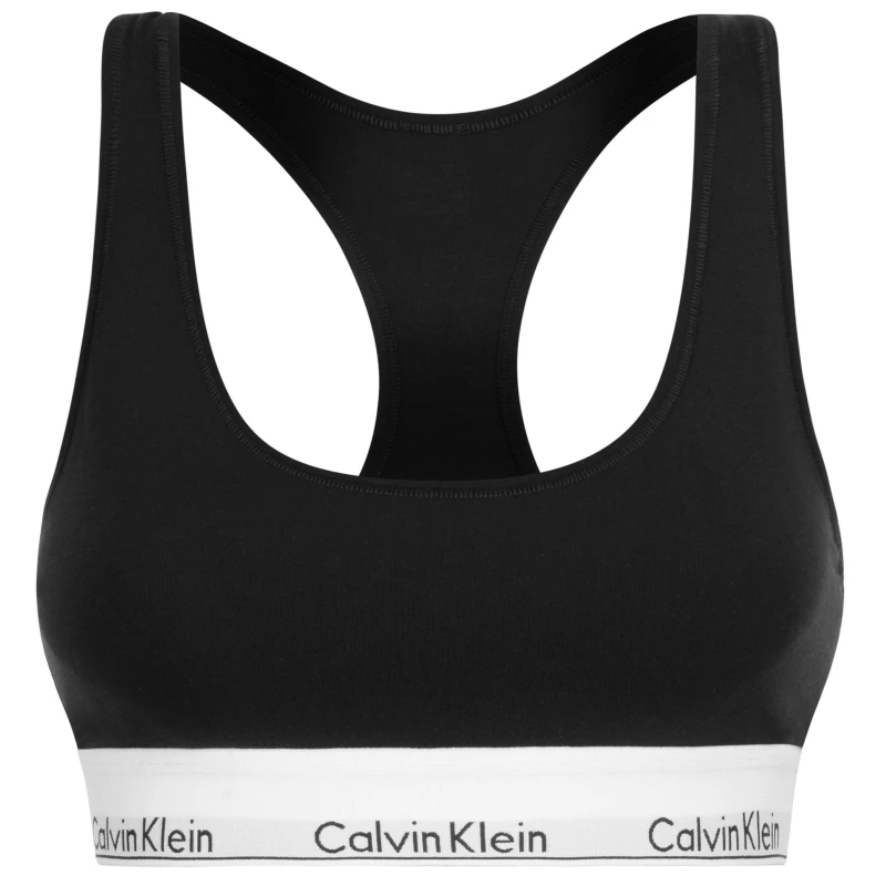 Image of Calvin Klein Modern Cotton Logo Bralette Black female 12 (M)