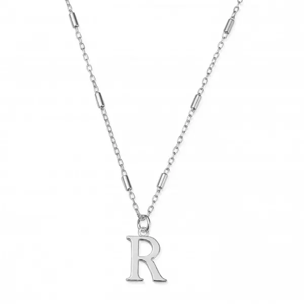 Image of ChloBo Iconic Initial R Silver Necklace SNCC4040R