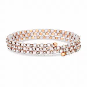 Image of Jon Richard Gold Plated Pearl And Diamante Bracelet