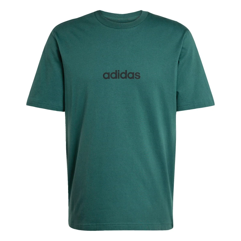 Image of adidas Essentials Linear Single Jersey T-Shirt Adults - Green Green XL