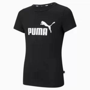 Image of PUMA Essentials Logo Youth T-Shirt, Black, size 3-4 Youth, Clothing