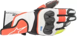 Image of Alpinestars SP-2 V3 Motorcycle Gloves, black-white-red Size M black-white-red, Size M