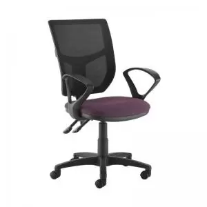 Image of Altino 2 lever high mesh back operators chair with fixed arms -