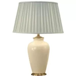 Image of Interiors 1900 Lighting - Interiors - 1 Light Small Table Lamp Brass, Ivory - Base Only, B22