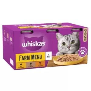 Image of Whiskas 1+ Farm Menu in Jelly Cat Food 24 x 400g