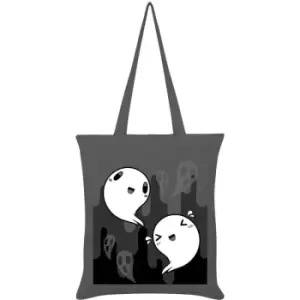 Image of Grindstore Happy Spooks Tote Bag (One Size) (Grey/Black/White) - Grey/Black/White