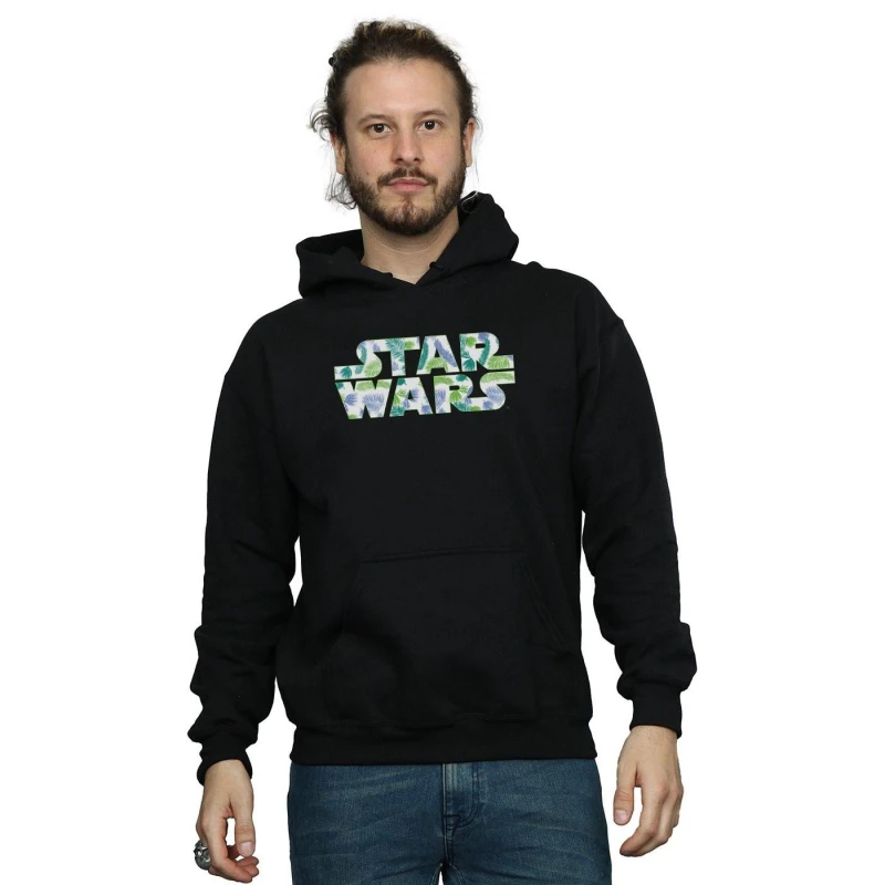 Image of Star Wars Star Wars Men Palm Logo Hoodie in Black Size: Small Black S Male 5057864262612