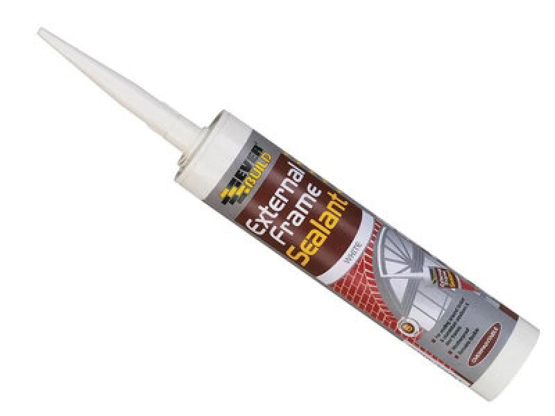 Image of Everbuild External Frame Sealant, Interior And Exterior Use, Permanently Flexible, Mould-Resistant Stone 290ml (Pack Of 2)