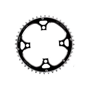 Image of ETC Chainring Alloy CNC 104mm 4 Bolt 44 Teeth Silver/Black