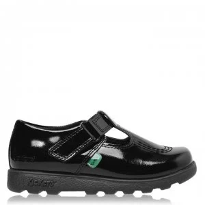 Image of Kickers Fragma T-Bar Shoes Junior Girls - Black