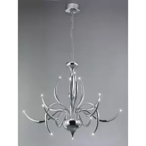 Image of Diyas - Llamas pendant lamp 15 Bulbs polished chrome