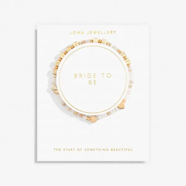 Image of Happy Little Moments Bride To Be Gold Plated 17.5cm Bracelet 7092