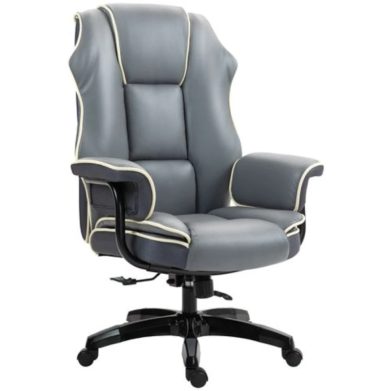 Image of VINSETTO Vinsetto - High Back Office Chair with Height Adjustable, Reclining Grey 5056725558062